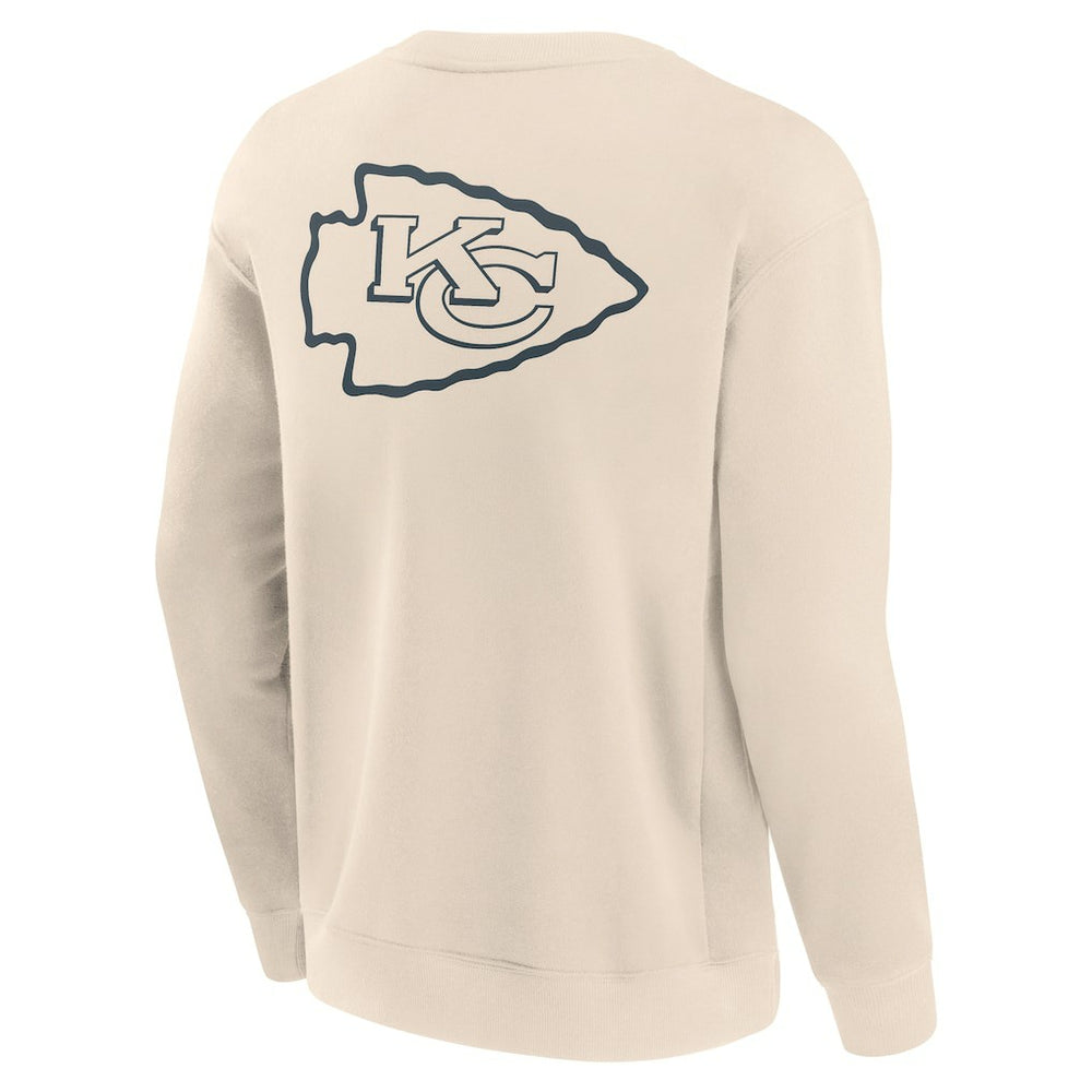 Kansas City Chiefs Elements Future Ground Lettering Pullover Sweatshirt - Cream Pullover