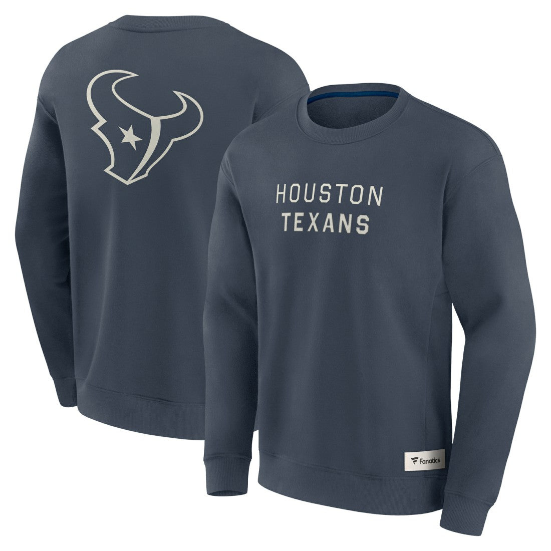 Houston Texans Elements Future Ground Lettering Pullover Sweatshirt - Navy Pullover