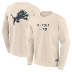 Detroit Lions Elements Future Ground Lettering Pullover Sweatshirt - Cream Pullover