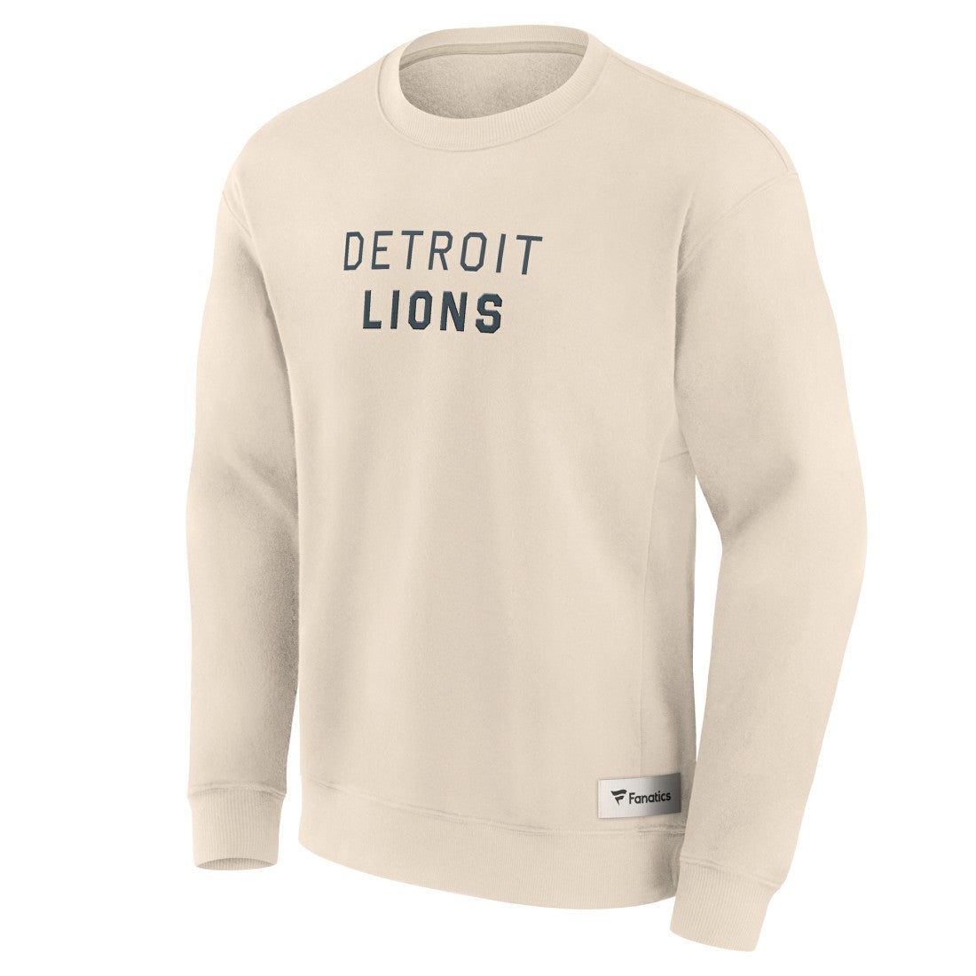 Detroit Lions Elements Future Ground Lettering Pullover Sweatshirt - Cream Pullover