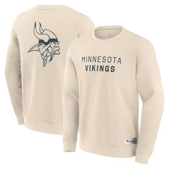 Minnesota Vikings Elements Future Ground Lettering Pullover Sweatshirt - Cream Pullover