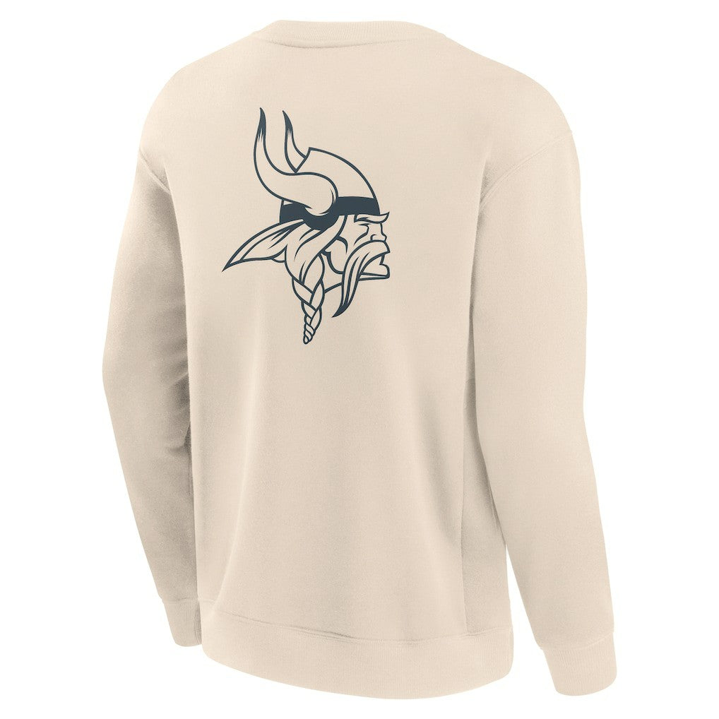 Minnesota Vikings Elements Future Ground Lettering Pullover Sweatshirt - Cream Pullover