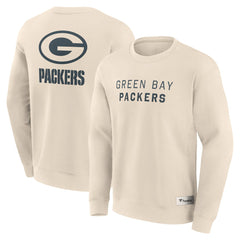 Green Bay Packers Elements Future Ground Lettering Pullover Sweatshirt - Cream Pullover