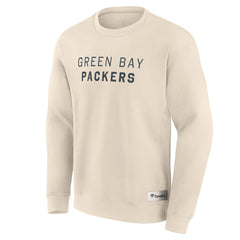 Green Bay Packers Elements Future Ground Lettering Pullover Sweatshirt - Cream Pullover