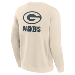 Green Bay Packers Elements Future Ground Lettering Pullover Sweatshirt - Cream Pullover