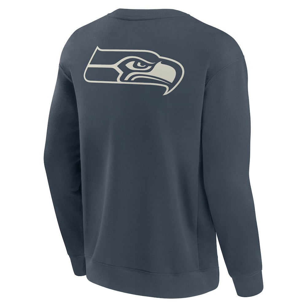 Seattle Seahawks Elements Future Ground Lettering Pullover Sweatshirt - Navy Pullover