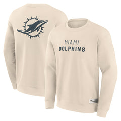 Miami Dolphins Elements Future Ground Lettering Pullover Sweatshirt - Cream Pullover