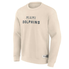 Miami Dolphins Elements Future Ground Lettering Pullover Sweatshirt - Cream Pullover