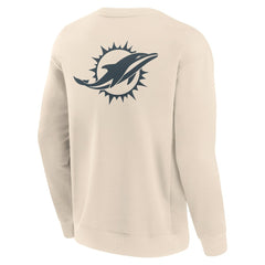 Miami Dolphins Elements Future Ground Lettering Pullover Sweatshirt - Cream Pullover