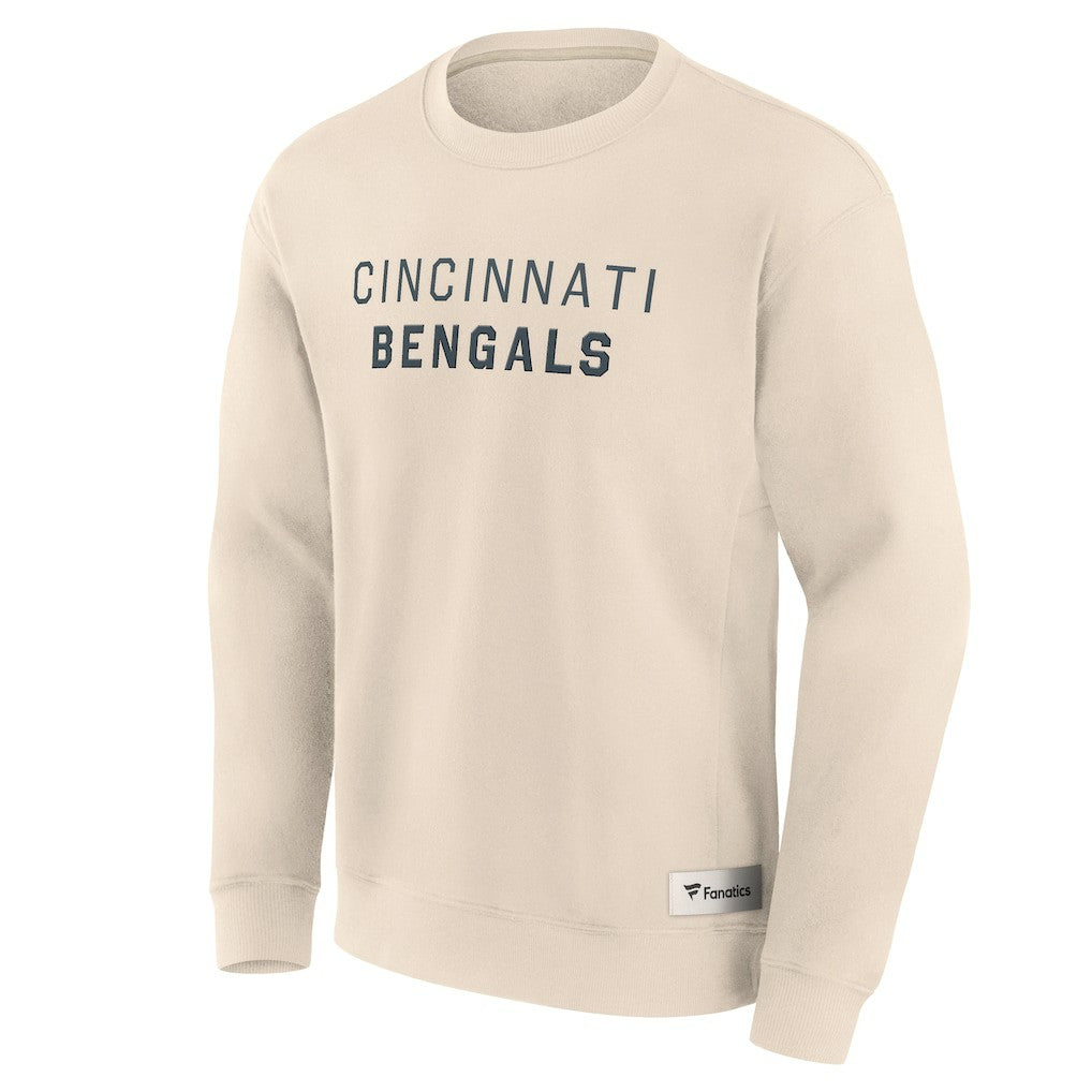 Cincinnati Bengals Elements Future Ground Lettering Pullover Sweatshirt - Cream Pullover