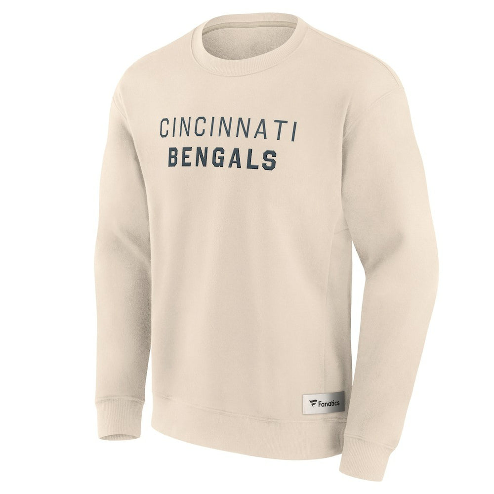 Cincinnati Bengals Elements Future Ground Lettering Pullover Sweatshirt - Cream Pullover