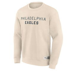 Philadelphia Eagles Elements Future Ground Lettering Pullover Sweatshirt - Cream Pullover