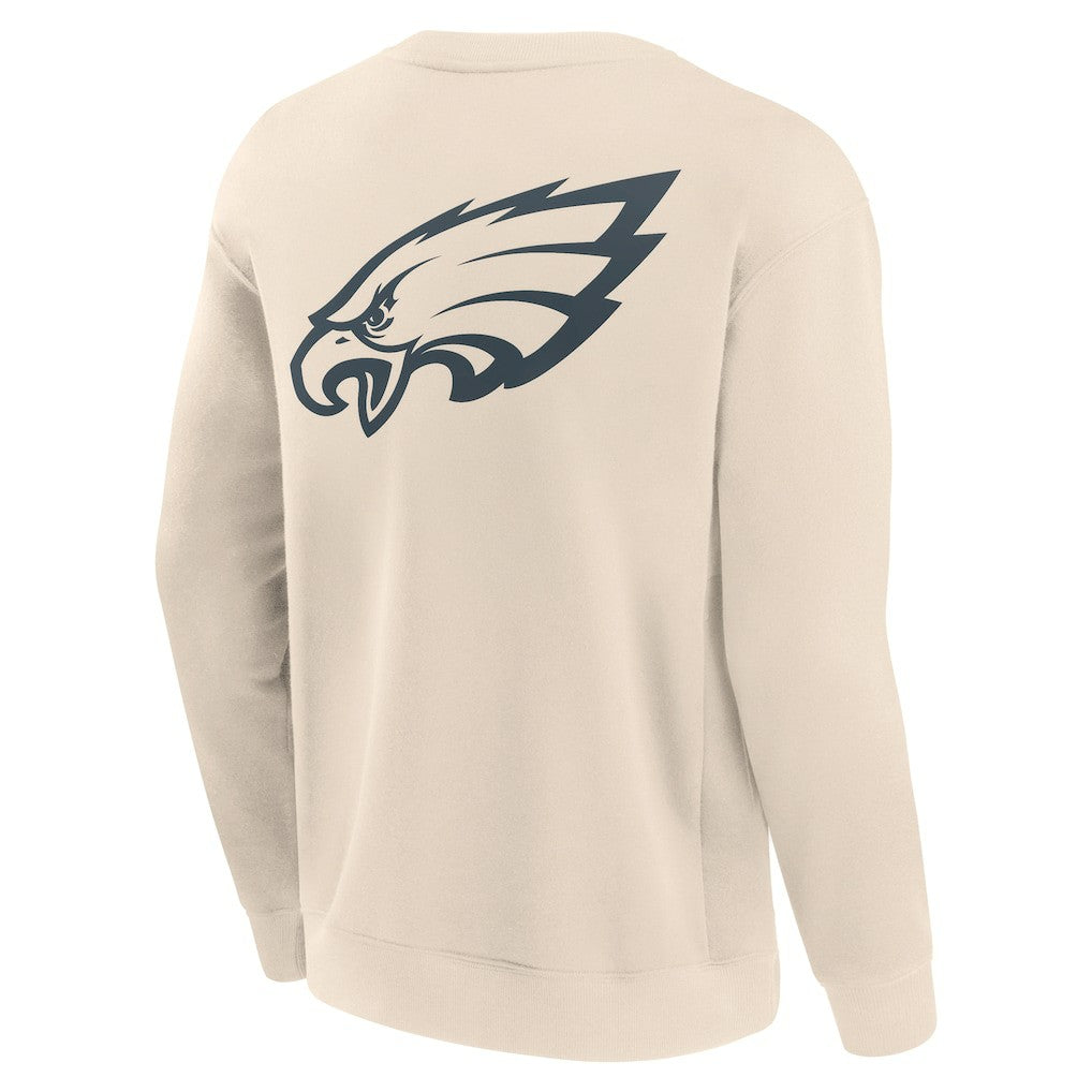 Philadelphia Eagles Elements Future Ground Lettering Pullover Sweatshirt - Cream Pullover