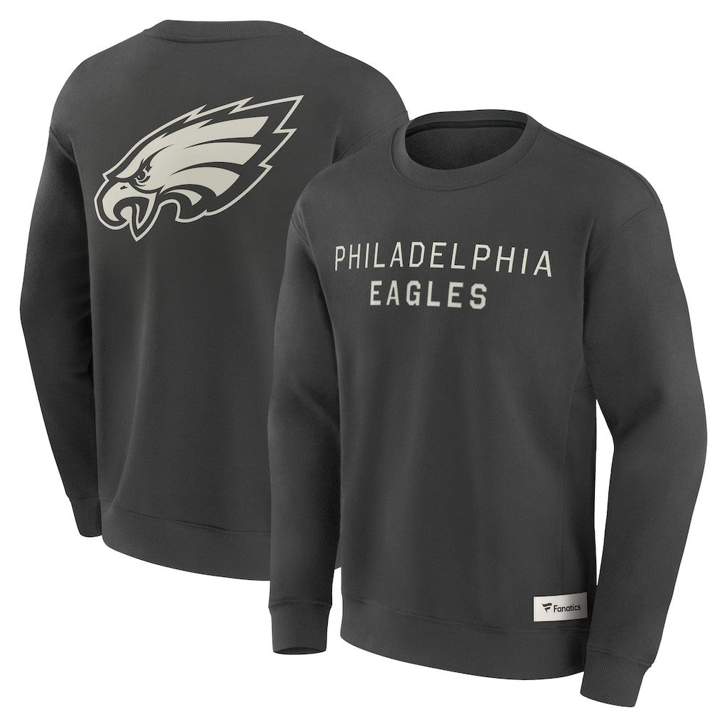 Philadelphia Eagles Elements Future Ground Lettering Pullover Sweatshirt - Charcoal Pullover