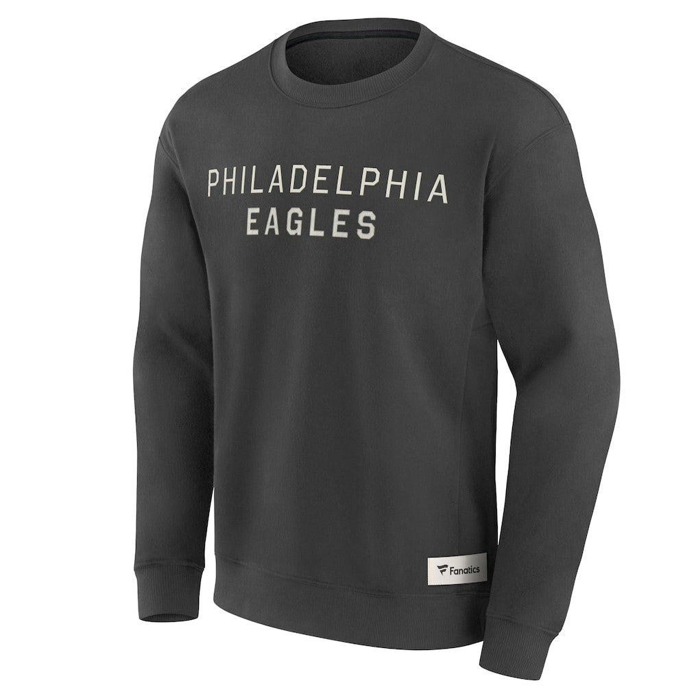 Philadelphia Eagles Elements Future Ground Lettering Pullover Sweatshirt - Charcoal Pullover