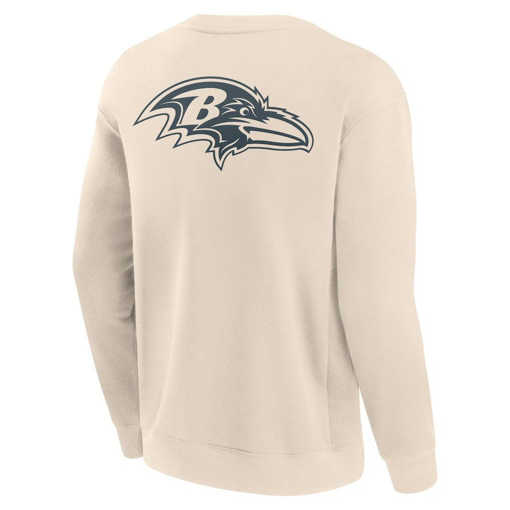 Baltimore Ravens Elements Future Ground Lettering Pullover Sweatshirt - Cream Pullover