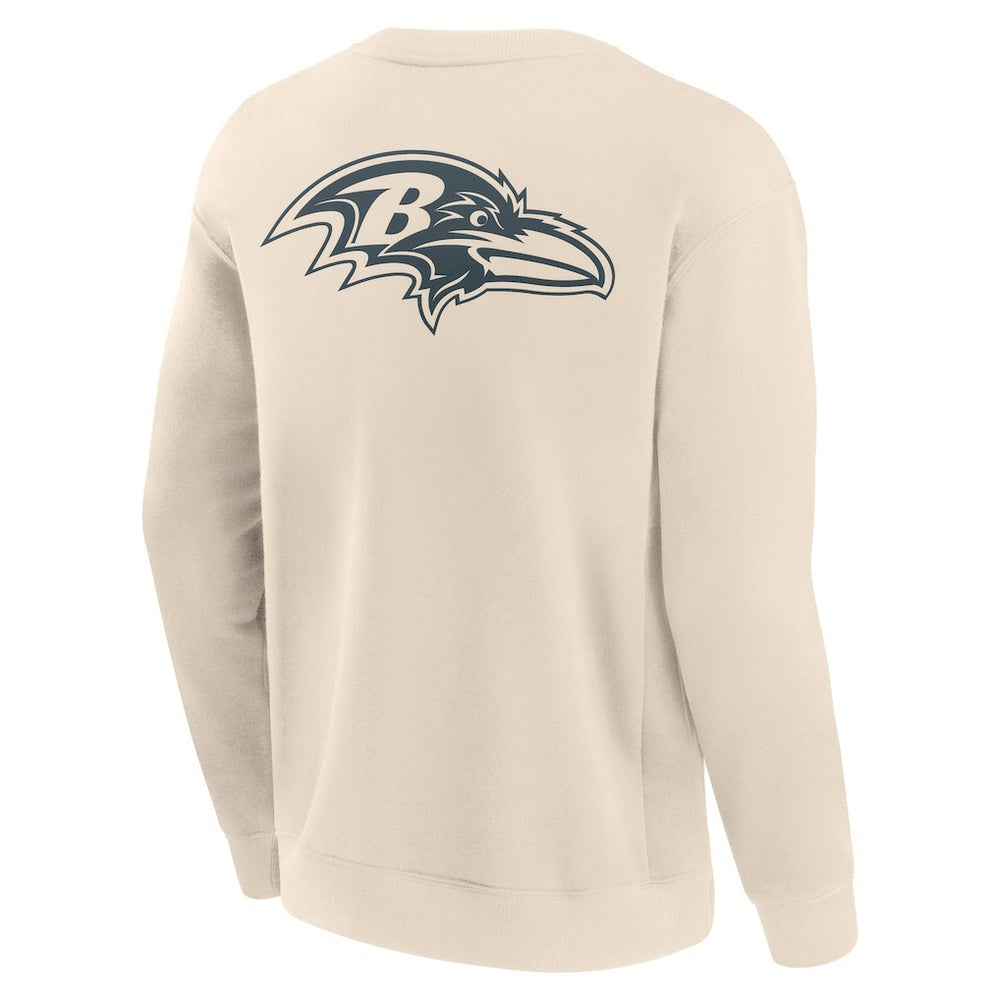 Baltimore Ravens Elements Future Ground Lettering Pullover Sweatshirt - Cream Pullover