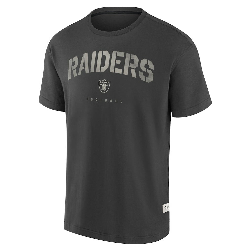 Las Vegas Raiders Elements Weathered Tonal Future Ground T-Shirt - Charcoal T-shirts