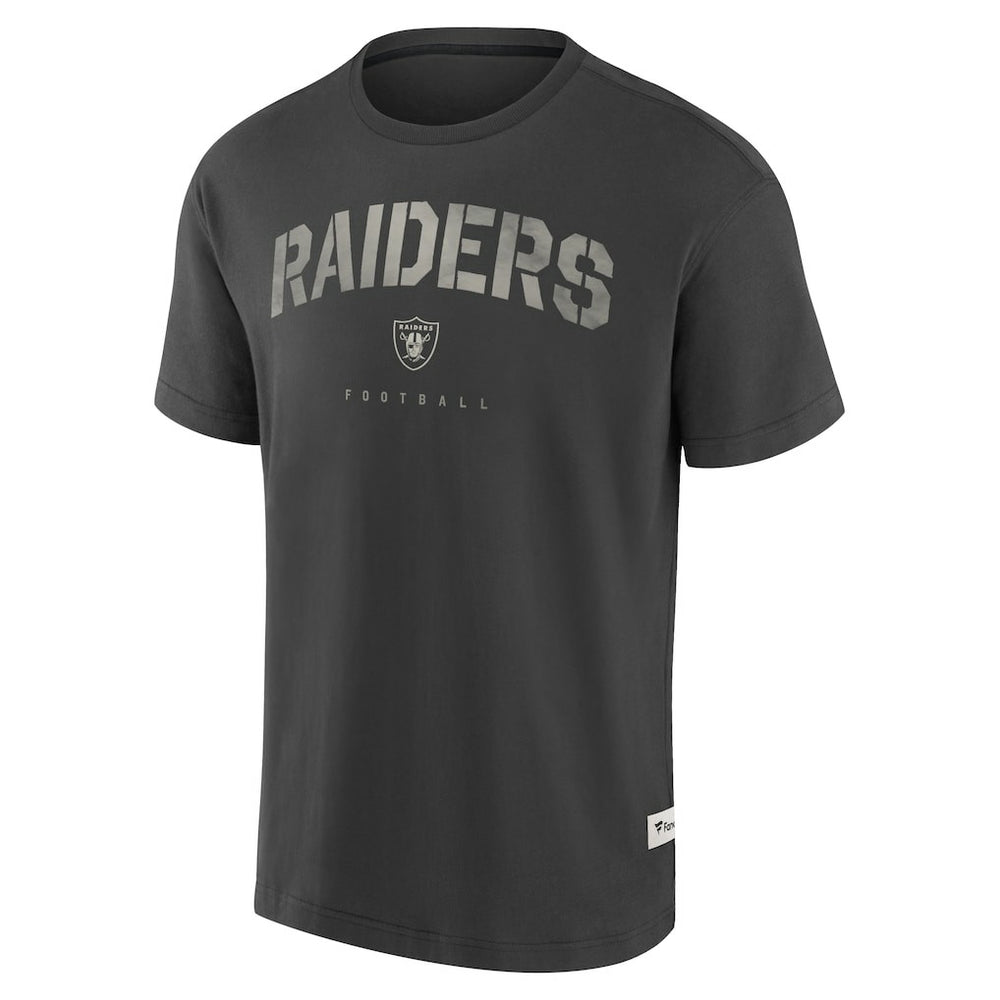 Las Vegas Raiders Elements Weathered Tonal Future Ground T-Shirt - Charcoal T-shirts