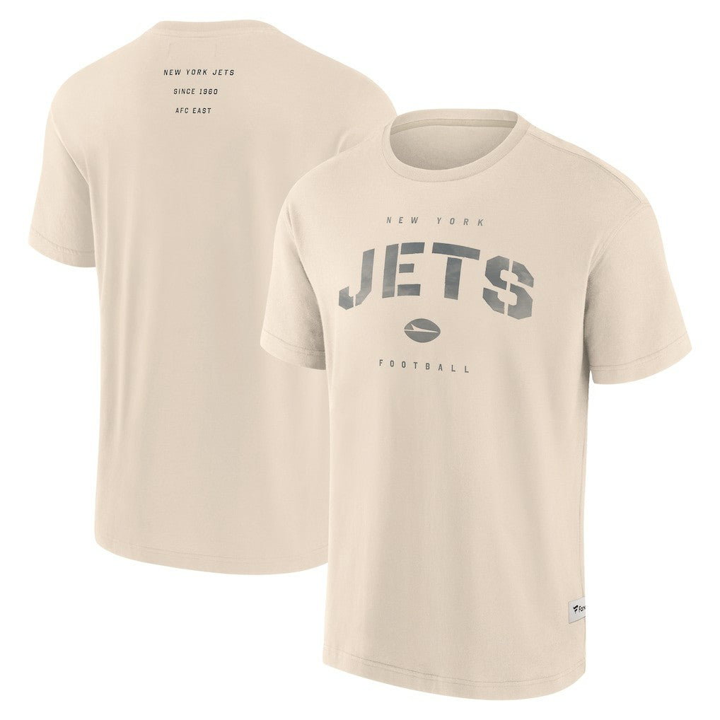 New York Jets Elements Weathered Tonal Future Ground T-Shirt - Cream T-shirts