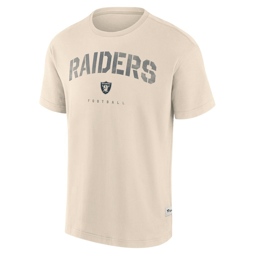 Las Vegas Raiders Elements Weathered Tonal Future Ground T-Shirt - Cream T-shirts