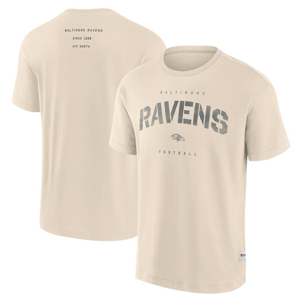Baltimore Ravens Elements Weathered Tonal Future Ground T-Shirt - Cream T-shirts