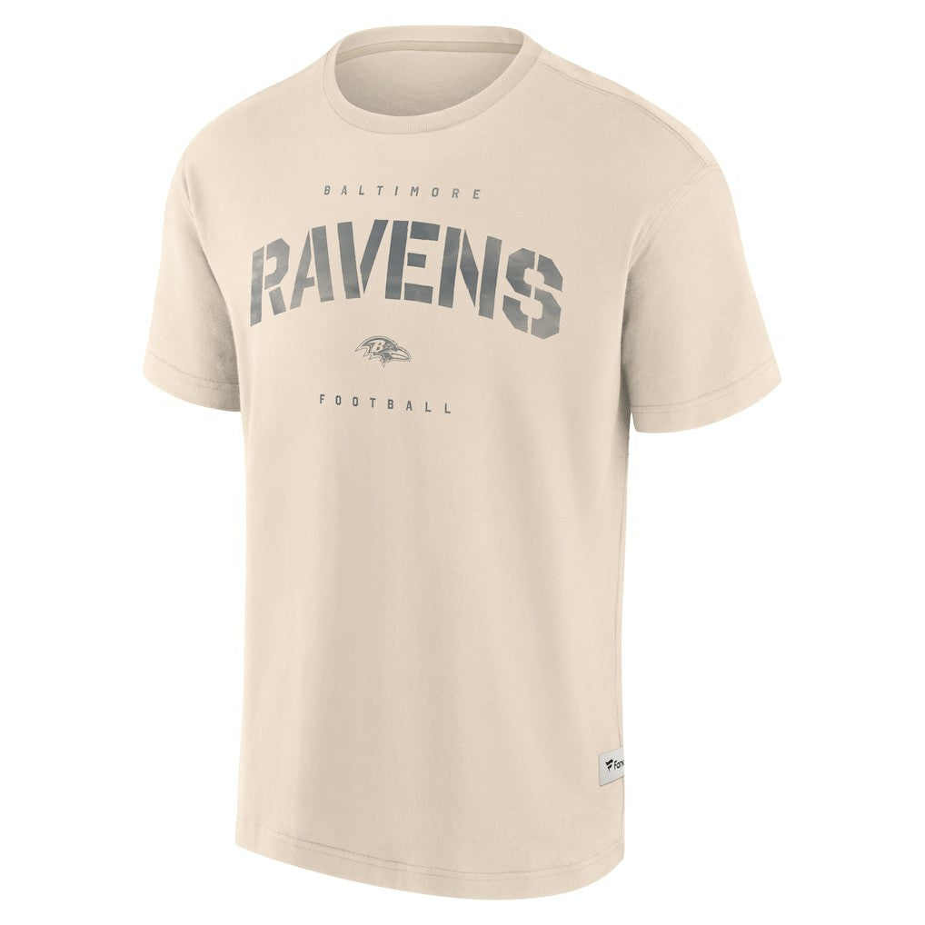 Baltimore Ravens Elements Weathered Tonal Future Ground T-Shirt - Cream T-shirts