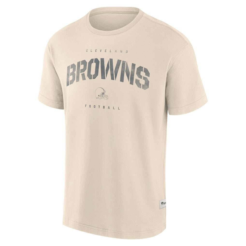 Cleveland Browns Elements Weathered Tonal Future Ground T-Shirt - Cream T-shirts