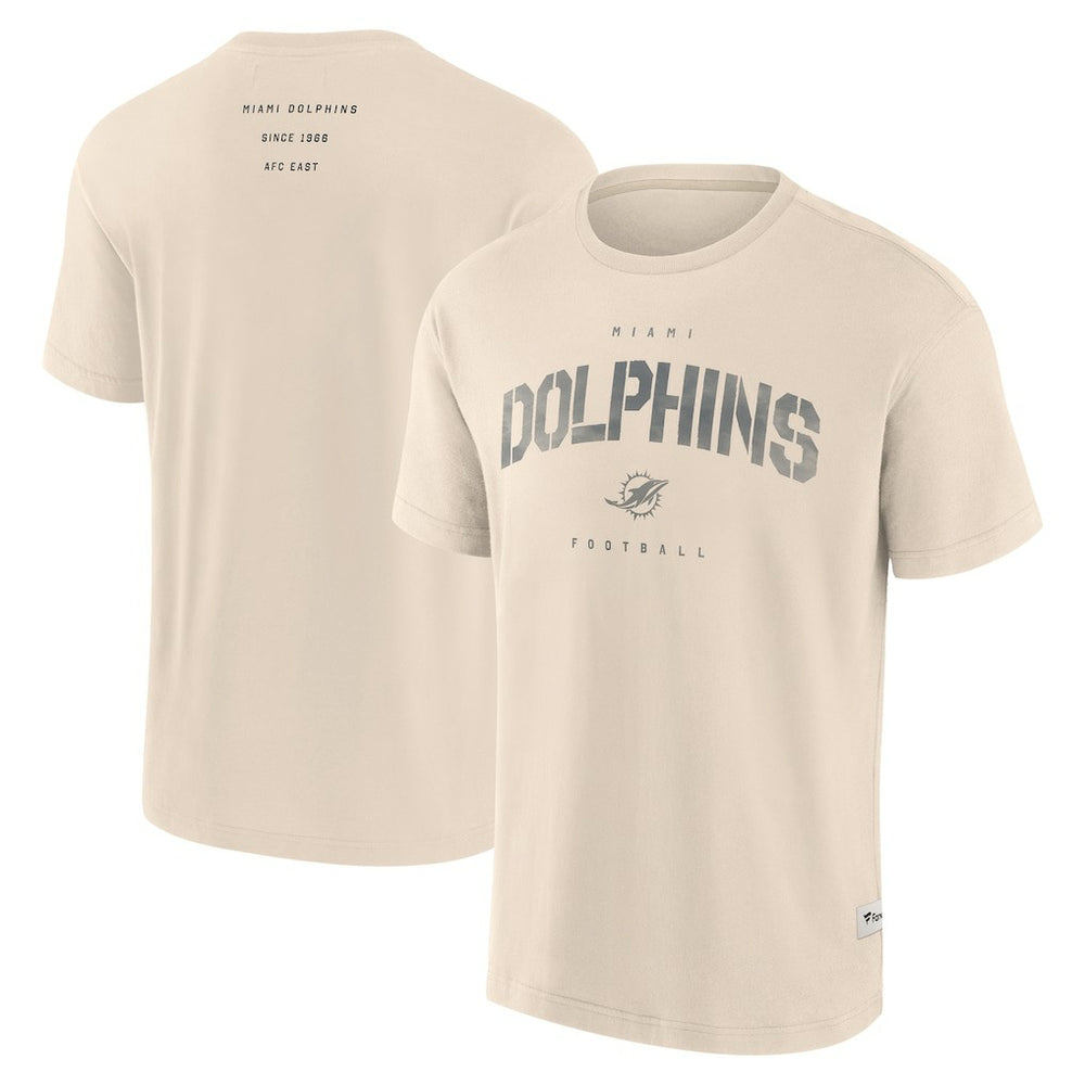 Miami Dolphins Elements Weathered Tonal Future Ground T-Shirt - Cream T-shirts
