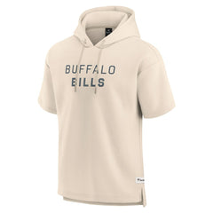 Buffalo Bills Elements Future Ground Lettering Short Sleeve Pullover Hoodie - Cream Hoodies