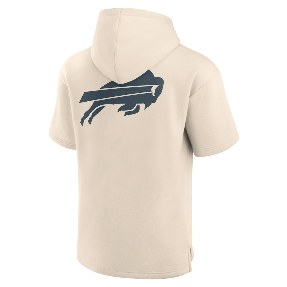 Buffalo Bills Elements Future Ground Lettering Short Sleeve Pullover Hoodie - Cream Hoodies