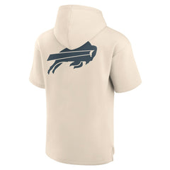 Buffalo Bills Elements Future Ground Lettering Short Sleeve Pullover Hoodie - Cream Hoodies