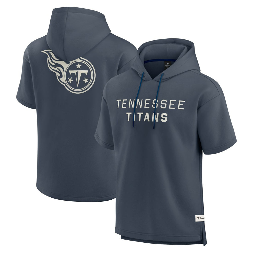 Tennessee Titans Elements Future Ground Lettering Short Sleeve Pullover Hoodie - Navy Hoodies