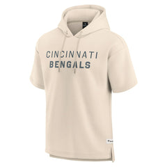 Cincinnati Bengals Elements Future Ground Lettering Short Sleeve Pullover Hoodie - Cream Hoodies
