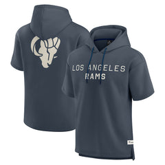 Los Angeles Rams Elements Future Ground Lettering Short Sleeve Pullover Hoodie - Navy Hoodies