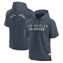 Los Angeles Chargers Elements Future Ground Lettering Short Sleeve Pullover Hoodie - Navy Hoodies