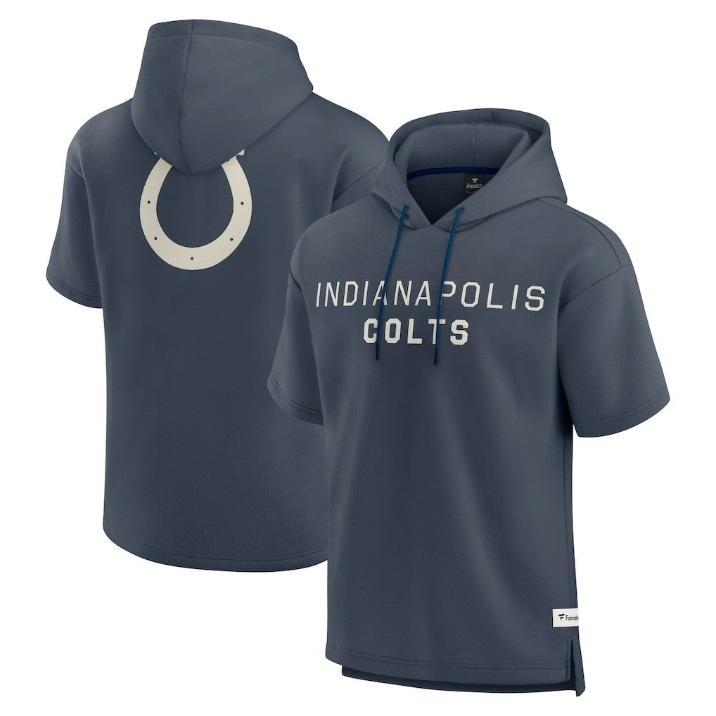 Indianapolis Colts Elements Future Ground Lettering Short Sleeve Pullover Hoodie - Navy Hoodies
