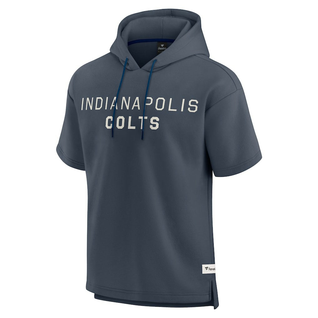 Indianapolis Colts Elements Future Ground Lettering Short Sleeve Pullover Hoodie - Navy Hoodies