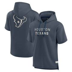 Houston Texans Elements Future Ground Lettering Short Sleeve Pullover Hoodie - Navy Hoodies