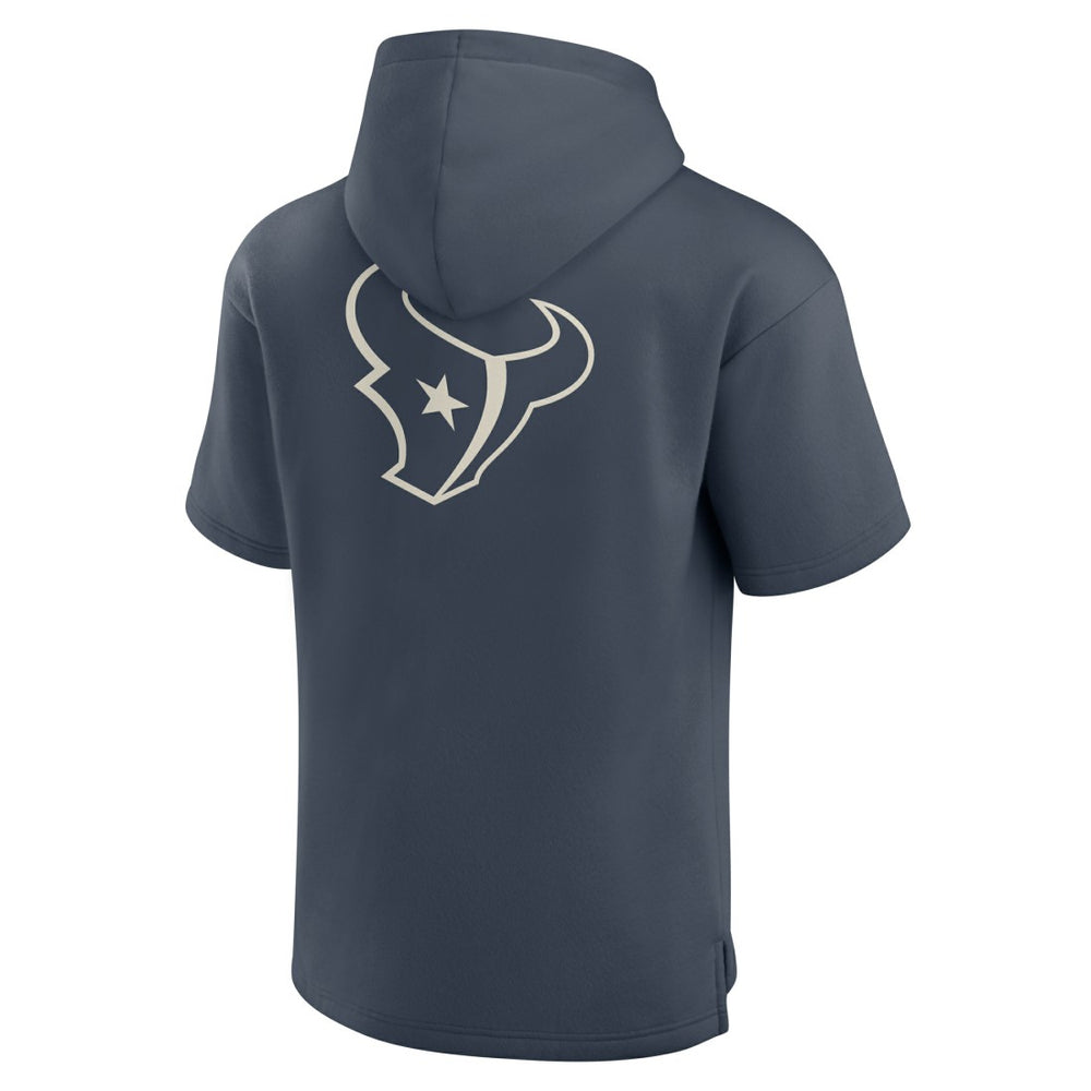 Houston Texans Elements Future Ground Lettering Short Sleeve Pullover Hoodie - Navy Hoodies