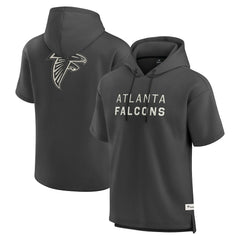 Atlanta Falcons Elements Future Ground Lettering Short Sleeve Pullover Hoodie - Charcoal Hoodies