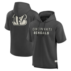 Cincinnati Bengals Elements Future Ground Lettering Short Sleeve Pullover Hoodie - Charcoal Hoodies