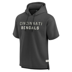Cincinnati Bengals Elements Future Ground Lettering Short Sleeve Pullover Hoodie - Charcoal Hoodies
