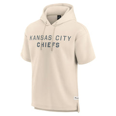Kansas City Chiefs Elements Future Ground Lettering Short Sleeve Pullover Hoodie - Cream Hoodies