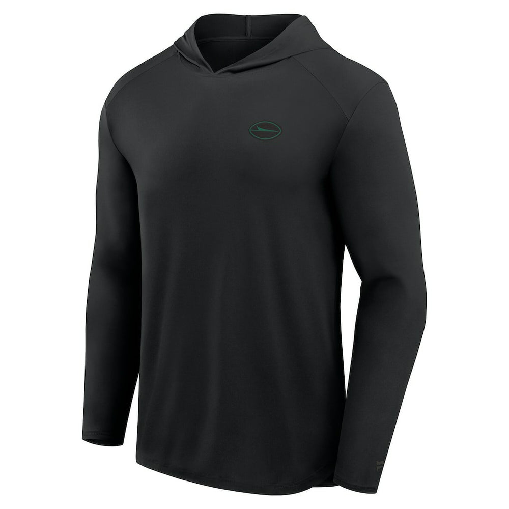 New York Jets Front Office Power Mono Long Sleeve Hoodie T-Shirt - Black Hoodies