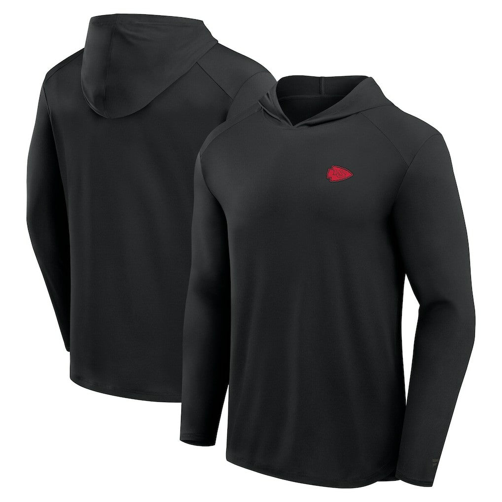 Kansas City Chiefs Front Office Power Mono Long Sleeve Hoodie T-Shirt - Black Hoodies