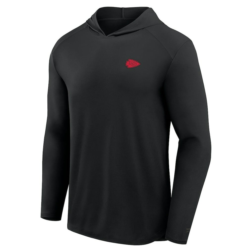 Kansas City Chiefs Front Office Power Mono Long Sleeve Hoodie T-Shirt - Black Hoodies