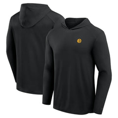 Pittsburgh Steelers Front Office Power Mono Long Sleeve Hoodie T-Shirt - Black Hoodies