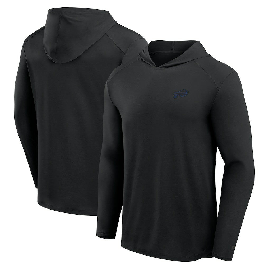 Buffalo Bills Front Office Power Mono Long Sleeve Hoodie T-Shirt - Black Hoodies
