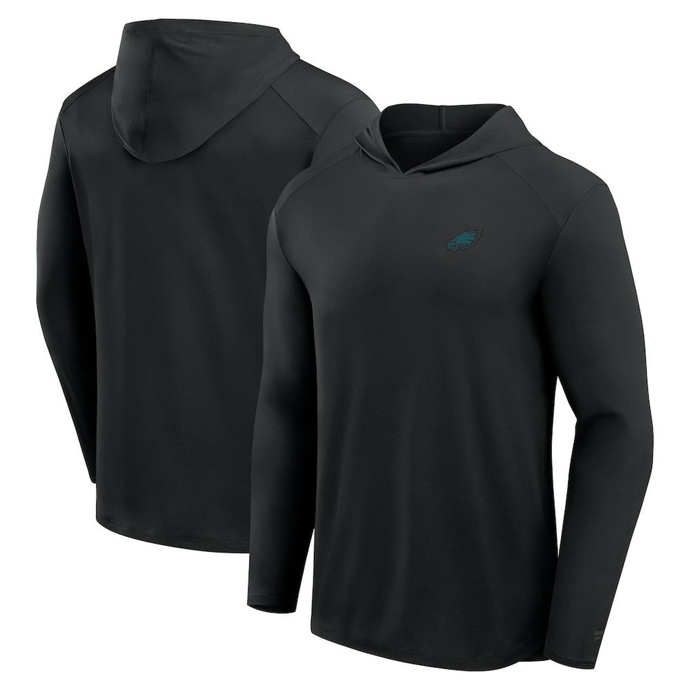 Philadelphia Eagles Front Office Power Mono Long Sleeve Hoodie T-Shirt - Black Hoodies